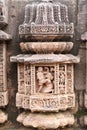 Sculptures and floral carvings Mayadevi temple Royalty Free Stock Photo