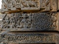 Sculptures and Friezes on the outer walls of Hoysaleswara Temple at Halebidu