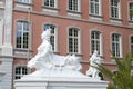 Sculptures in front of the Prince-elector Palace in the center of Trier