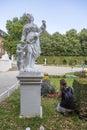 Sculptures in front of the Prince-elector Palace in the center of Trier