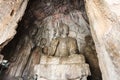 Sculptures in grotto in Longmen Caves Royalty Free Stock Photo