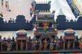 Sculptures of Hindu Gods in the Batu caves complex