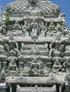 Sculptures of Hindu Gods on top of Hindu temples