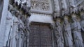 Sculptures of the Holy Apostles near the main entrance to the Cathedral of St. Finbarr in the Irish city of Cork. Statues adorn