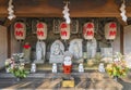 Sculptures in Japanese Kazagashira-Daigongen shrine of Buddhist JizÃÂ´, Kannon, Benzaiten or FudÃÂ´-MyÃÂ´.