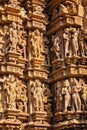 Sculptures on Khajuraho temples