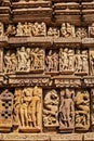 Sculptures on Khajuraho temples