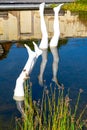 Sculptures in Millrace in Pilsen, Czech republic. Muehlgraben in Pilsen, Tschechien