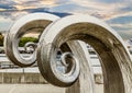 Sculptures Near Ballard Locks Royalty Free Stock Photo