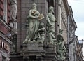 Sculptures on The Nikolay Akimov Saint Petersburg Comedy Theatre building