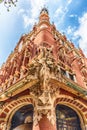 Sculptures of Palau de la Musica Catalana, Barcelona, Catalonia, Spain