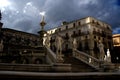 Sculptures at Piazza Pretoria square in Palermo, Sicily