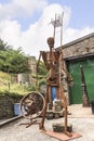 Sculptures for sale in the small village of Pott Shrigley, Cheshire, England. Royalty Free Stock Photo