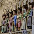 Sculptures of seven martyrs by Rory Young in the nave screen in