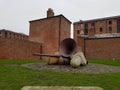 Sculptures / statues that belong to the Museum of Liverpool. This sculpture is called Raleigh, Royalty Free Stock Photo