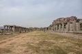 Stone chariot vijaya vithala temple main attraction at hampi, karnataka, india Royalty Free Stock Photo