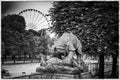 The sculptures in Tuileries garden, near Louvre, Paris, France