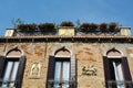 Sculpures and windows, Venice, Italy Royalty Free Stock Photo