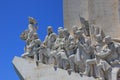 Sculputures of the monument of the discoveries padrao dos descobrimentos in belem, lisbon, portugal