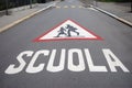 Scuola sign Royalty Free Stock Photo