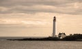 Scurbie Ness Lighthouse on the Headland,Montrose,Angus,Scotland,UK Royalty Free Stock Photo