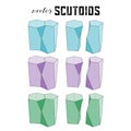 Scutoids, three dimensional shapes