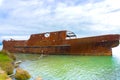 Scuttled rusting hulk of old ship Waverley Royalty Free Stock Photo