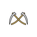 scythe, death, tool outline icon. detailed set of death illustrations icons. can be used for web, logo, mobile app, UI, UX