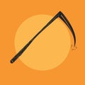 scythe. Vector illustration decorative design Royalty Free Stock Photo