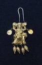 Scythian Gold woman ornament. Collection of National Hystory Museum, exhibition Royalty Free Stock Photo
