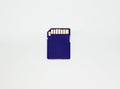SD card. Blue flash drive. Sata disk Royalty Free Stock Photo