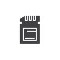 SD card storage vector icon