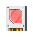 SD computer memory card isometric icon vector PC portable information multimedia driver