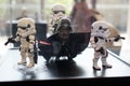 SD figure model Darth Vader and Sandtrooper, Character from Star wars movie, Toy collections in exhibition show.
