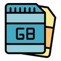 Sd gb icon vector flat