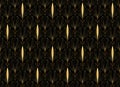 Gold Floral seamless pattern. Luxury retro stylish geometric background with Art Nouveau tiles geometric decorative leaves texture Royalty Free Stock Photo