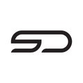 sd initial letter vector logo icon