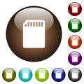 SD memory card color glass buttons Royalty Free Stock Photo