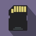 SD memory card icon, flat style