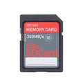 Memory card isolated on white background - 128 Gigabyte