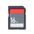 Memory card isolated on white background - 16 Terabyte Royalty Free Stock Photo