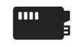 SD memory card or microchip outline icon, digital storage device component. vector design Generative AI Royalty Free Stock Photo