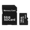 SD and Micro SD memory card isolated on white background.