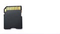 SD or secure digital memory card, is a proprietary, non volatile, flash format widely used in many consumer electronic devices. Royalty Free Stock Photo