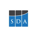 SDA letter logo design on black background.SDA creative initials letter logo concept.SDA letter design Royalty Free Stock Photo