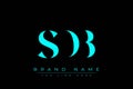 SDB abstract letter logo design Royalty Free Stock Photo