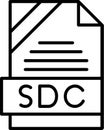 SDC Outline Vector Icon Royalty Free Stock Photo