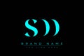SDD abstract letter logo design Royalty Free Stock Photo