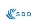 SDD letter logo design on white background. SDD creative circle letter logo