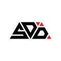 SDD triangle letter logo design with triangle shape. SDD triangle logo design monogram. SDD triangle vector logo template with red Royalty Free Stock Photo